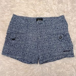 Marmot Ginny Outdoor Hiking Athletic Multi-Pocket Shorts Aztec Print Shorts Sz 8